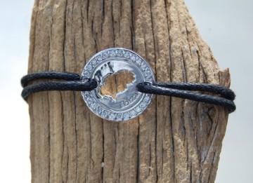 Ibiza Bracelet silver 21mm round zirconia