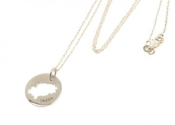 Ibiza Necklace with 16mm pendant silver