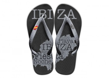 Ibiza Flip-Flops black/grey for men