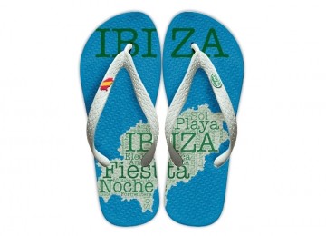 Ibiza Flip-Flops light blue/white for men