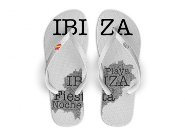 Ibiza Flip-Flops white/white flag for women
