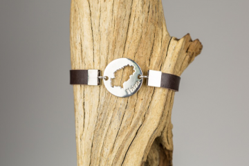 Ibiza Silver Name 21mm with brown leather band