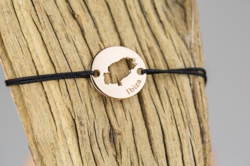 Ibiza Bracelet rose gold plated 16mm with name