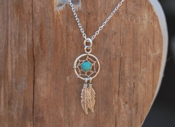 Small Dream Catcher 25mm full silver